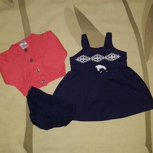 Carter's Dress and Cardigan